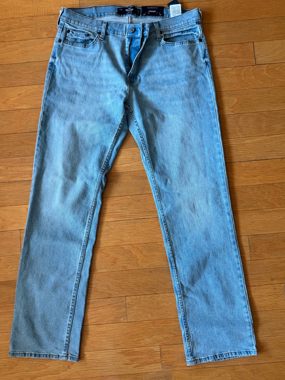 Hollister Epic Flex Light Blue Straight Men’s Jeans 34 x 34